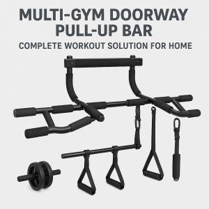 Multi-Gym Doorway Pull Up Bar System - Complete Workout Solution for Home