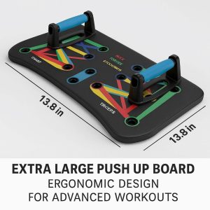26.2" x 13.8" Extra Large Push Up Board - Ergonomic Design for Advanced Workouts
